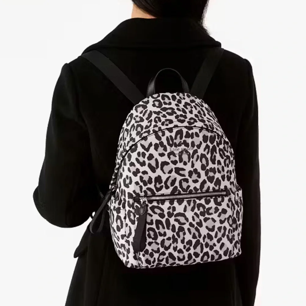 Kate Spade Chelsea Spotted Leopard Medium Backpack Violet Mist NWT